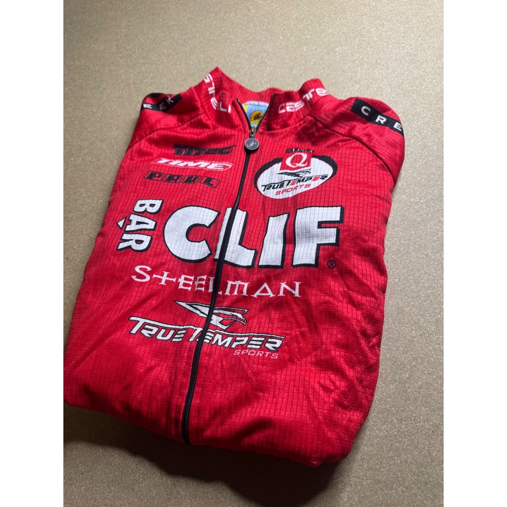 Castelli Squadra Clif Bar Steelman Cycling Jersey Red Long Sleeve Mens Small